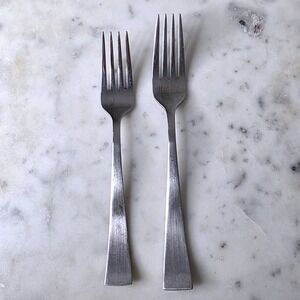 Mikasa Britt Flatware Forks Dinner Salad Set 2 Stnlss Steel Silvrwre Satin Curve